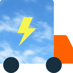 Illustration d'un camion électrique